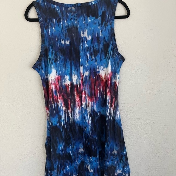 CAMISA Woman Dark Blue & Purple Pocket Crewneck Shift Dress, Size M - Picture 9 of 9